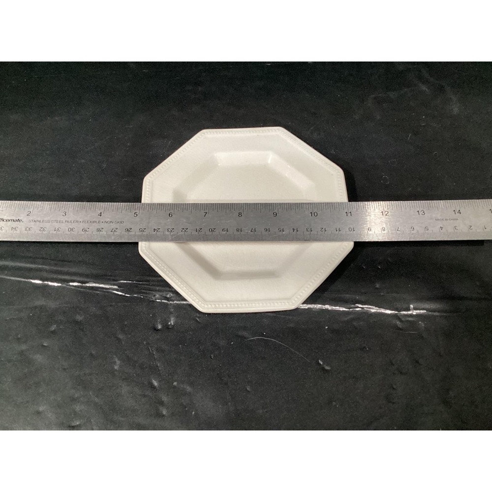 Johnson Brothers Ironstone Heritage White Beaded Octagon Bread Plate/Saucer*